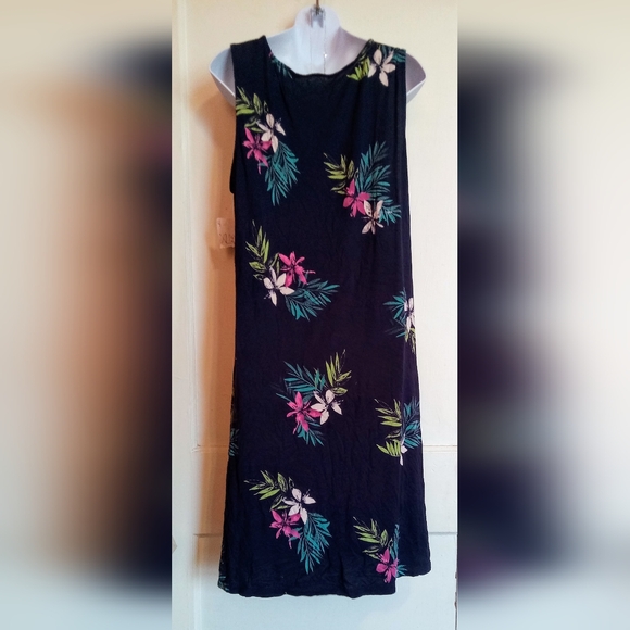 🛍️ BUNDLE ONLY 🛍️Croft & Barrow Blue and Green Sleeveless Floral Sundress - Picture 3 of 6